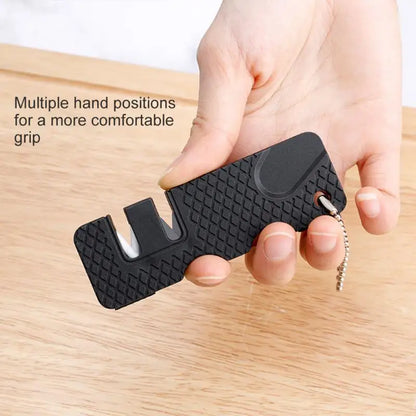 Portable Keychain Knife Sharpener Mini Scissor Knife Sharpening Whetstone Diamond Sharpening Stone Kitchen Tools Accessories