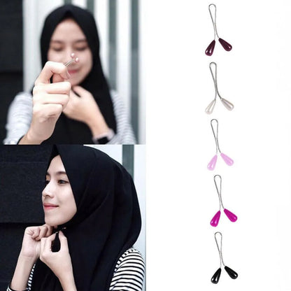 Multicolor Headscarf Pins Clips Pearl Hijab Scarf Clip Lady Brooch Muslim Arab Shawl Islamic Accessories Pearl Pin Women Jewelry