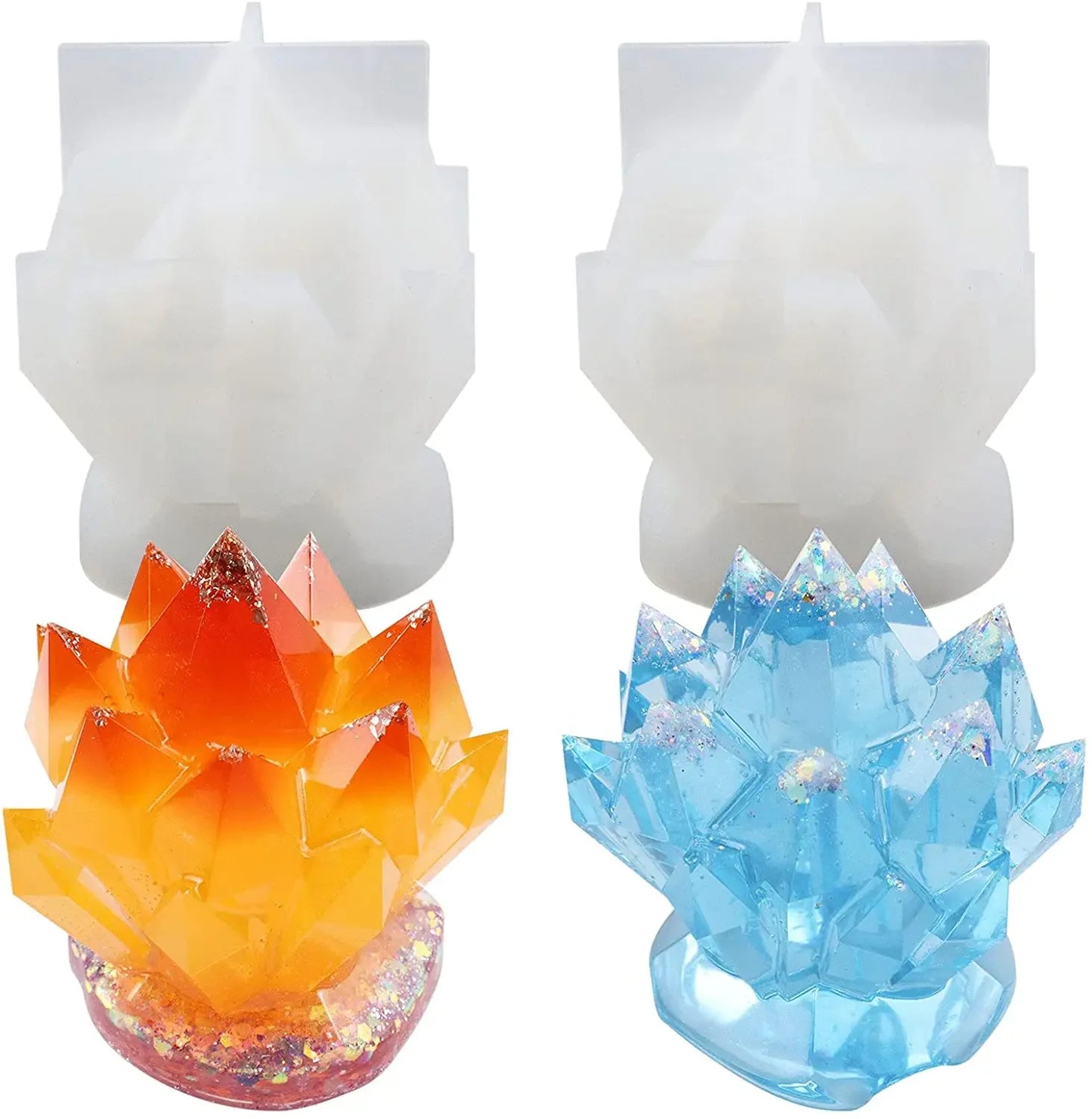 Iceberg shape Flower cluster candle silicone mold European style 3D molds for candle making ice soap resin Mould Demold Nonstick
