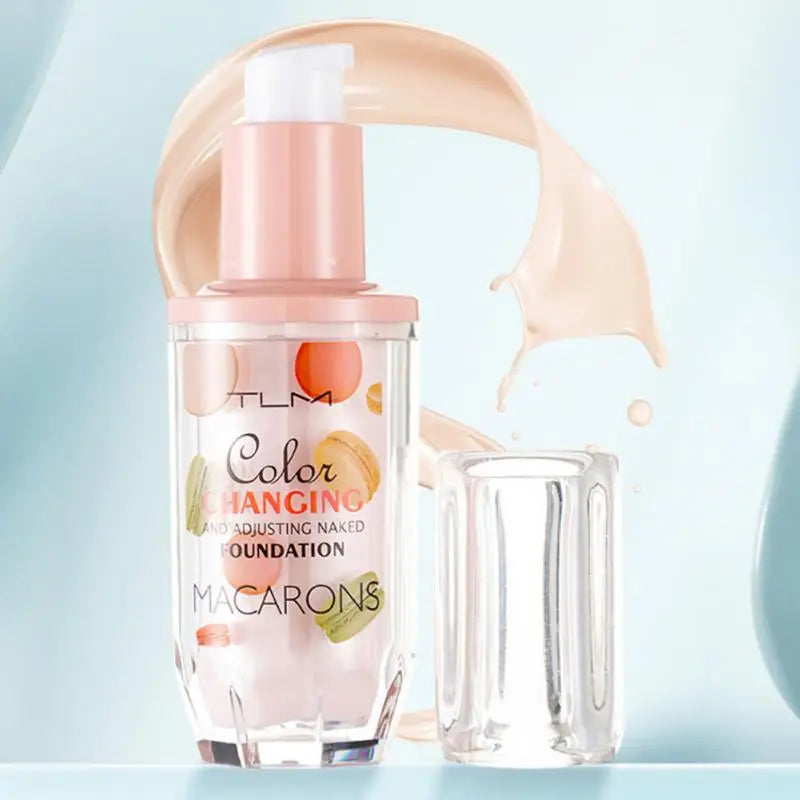 TLM 3Colors Temperature Change Liquid Foundation Long-lasting Moisturizing Makeup Sticky Skin Color Face Liquid Foundation