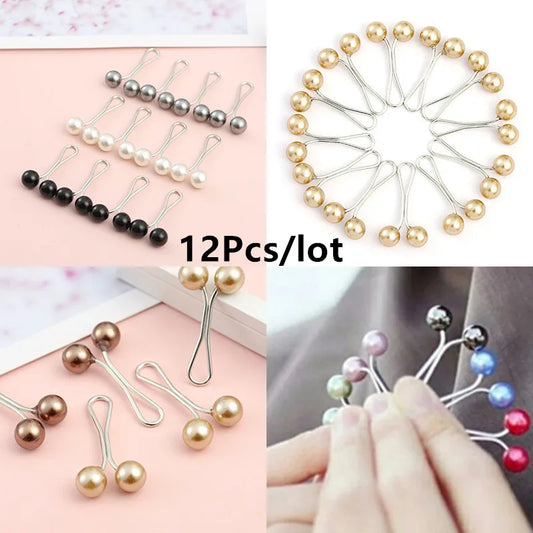 Multicolor Headscarf Pearl Pins Clips Pins Hijab Scarf Clips Muslim Arab Shawl Islamic Accessories Women Jewelry
