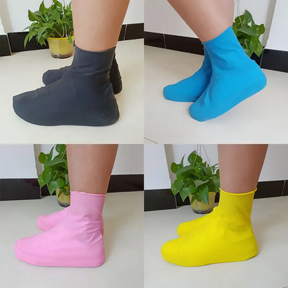 Thick Rain Shoe Covers Rainday Non-slip Shoe Covers Sand-proof Shoe Covers Silicone Rain Shoe Covers Comfortable Shoe Covers