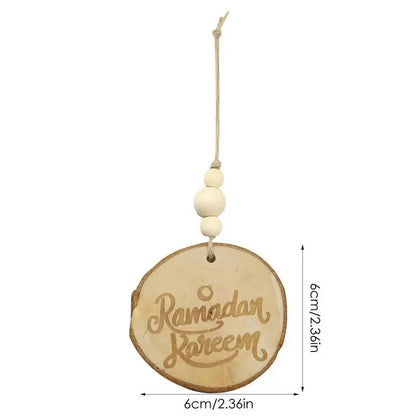 EID Mubaraks Wooden Ornaments Hollow Star Moon Hang Pendants Ramadans Decoration For Home Islamic Muslims Party Eid Decor