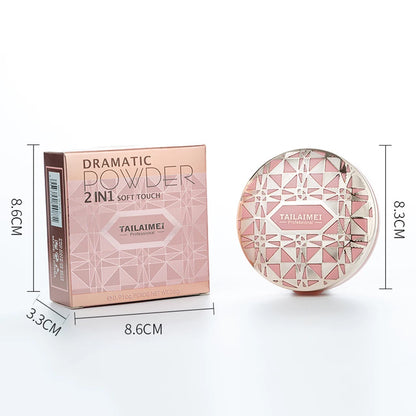 TLM Face Loose Powder Cushion Powder Oil-Control Concealer Matte Smooth Finish Concealer Makeup Pressed Powder TSLM1