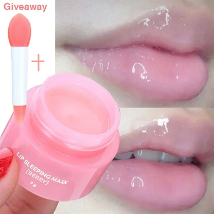 Korea lips care lip sleep mask night sleep hydrated maintenance lip balm pink lips whitening cream nourish protect