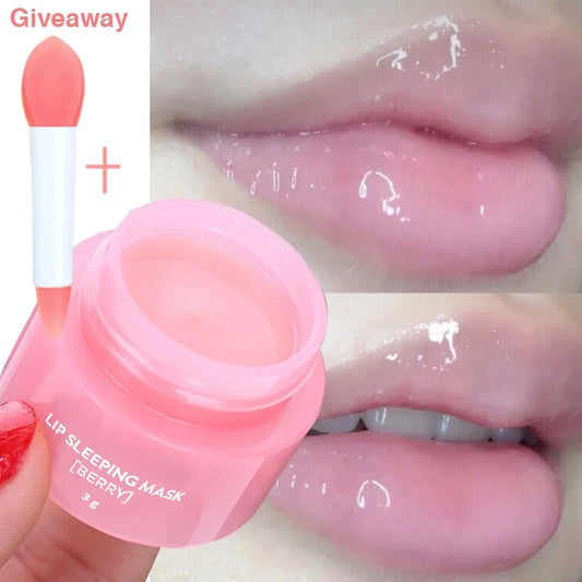 Korea lips care lip sleep mask night sleep hydrated maintenance lip balm pink lips whitening cream nourish protect