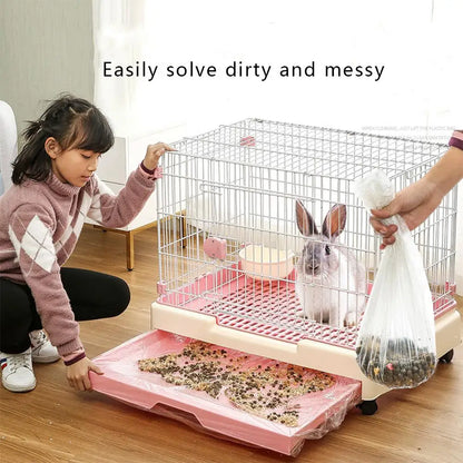 Universal Rabbit Guinea Pig Cage Chassis Film Disposable Easy Removal Plastic Cover Bag For Cats Pet Toilet Litter Accessories