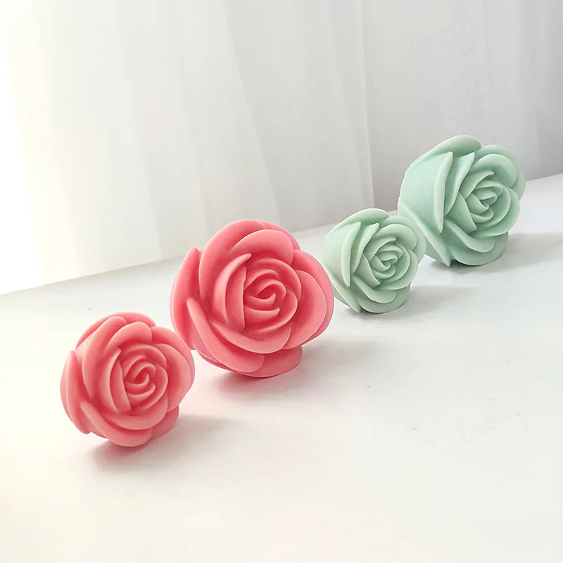 Full Series 3D Flower Candle Silicone Mold Homemade Handmade Soap Plaster Resin DIY Chocolate Ice Cake Decoration Baking Mould
