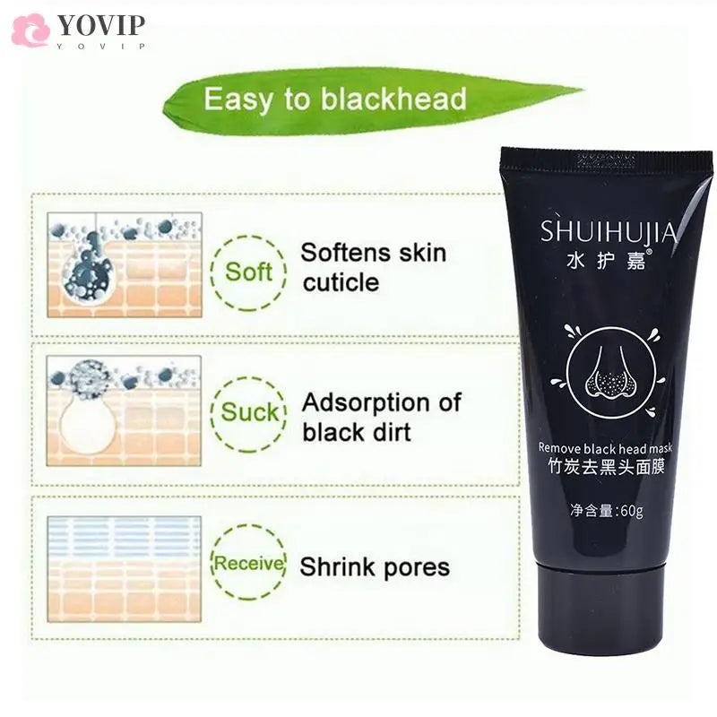 1pc 50 ml Bamboo Charcoal Blackhead remover face mask care Against black dots mask Remove black dots beauty skincare nose mask