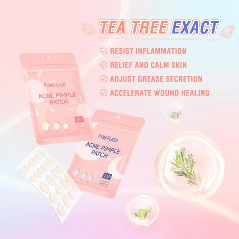 Daily/Night Skin Care Acne Patch Tea Tree Oil Acne Remover Acne Pimple Patch Invisible Acne Treatment Patches Korean Cosmetic
