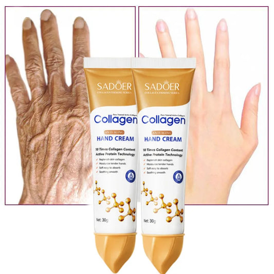 Collagen Anti-wrinkle Removal Hand Cream Moisturizing Nourish Whitening Exfoliating Calluses Gel Anti-Aging Crack Repair 30G