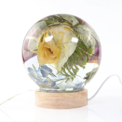 DIY One-piece Spherical Crystal Epoxy Resin Mold Dry Flower Sphere Mirror Silicone Mold