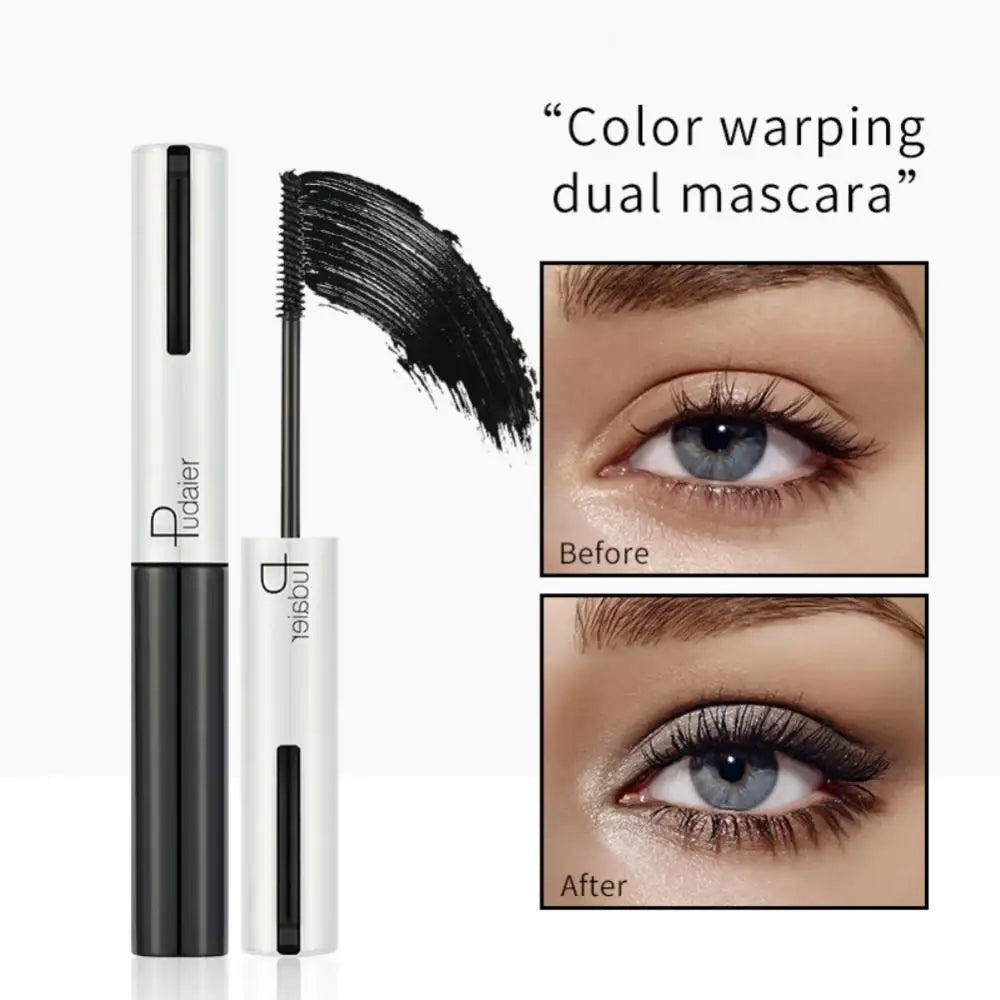 TLM Black 3D Mascara Waterproof Anti-sweat Mascara Lengthens Eyelashes Extension Black Silk Fiber Mascara Female Makeup Cosmetic