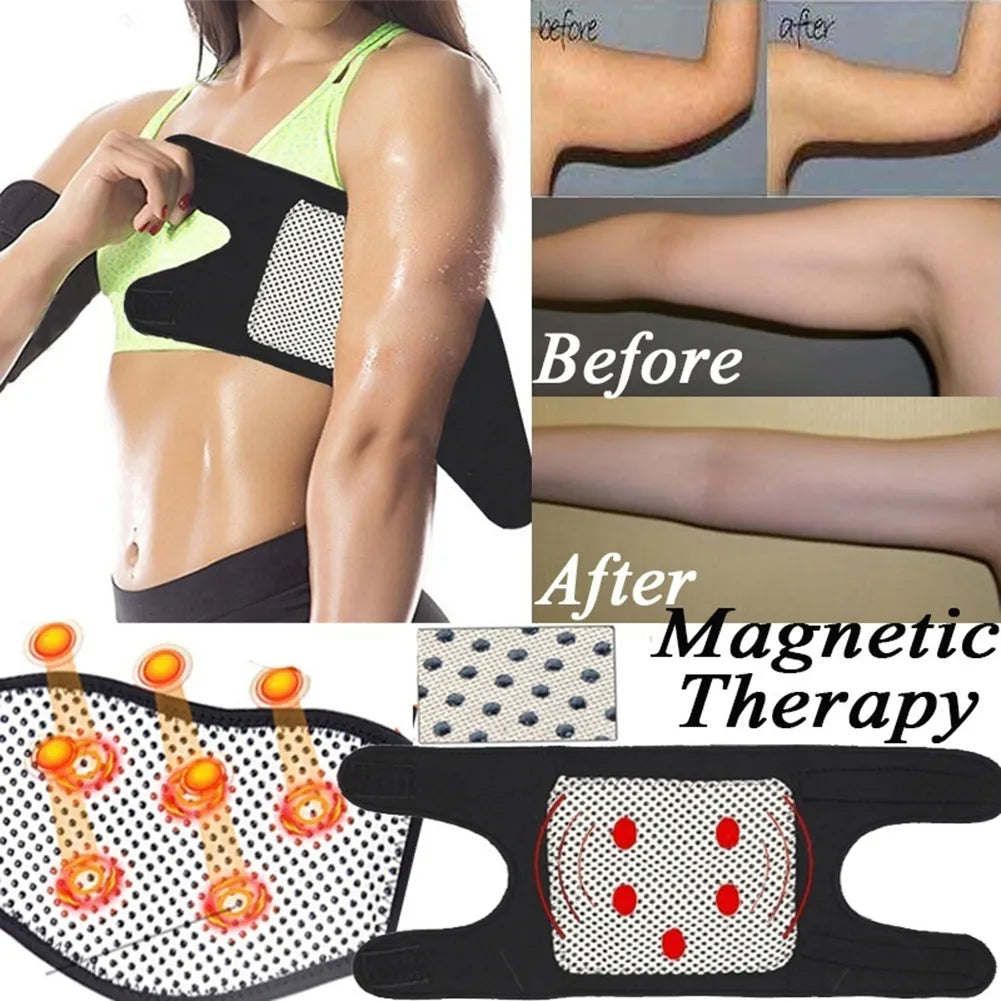 Magnetic Therapy Self-Heating Arm Elbow Brace Support Belt Tourmaline Pain Relief Slimming Weight Loss Strap Bandage Arm Care