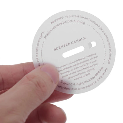 10Pcs DIY Manual Fragrance Candle Stickers Label Cup Sticker Translucent Candle Round Paper Dust Proof Sticker