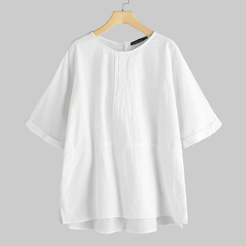 Plus Size 5xl Casual Cotton Linen Women Blouse Womens White Blouses Shirt 2023 Spring Summer Blusas Lady Loose Tops and Blouses