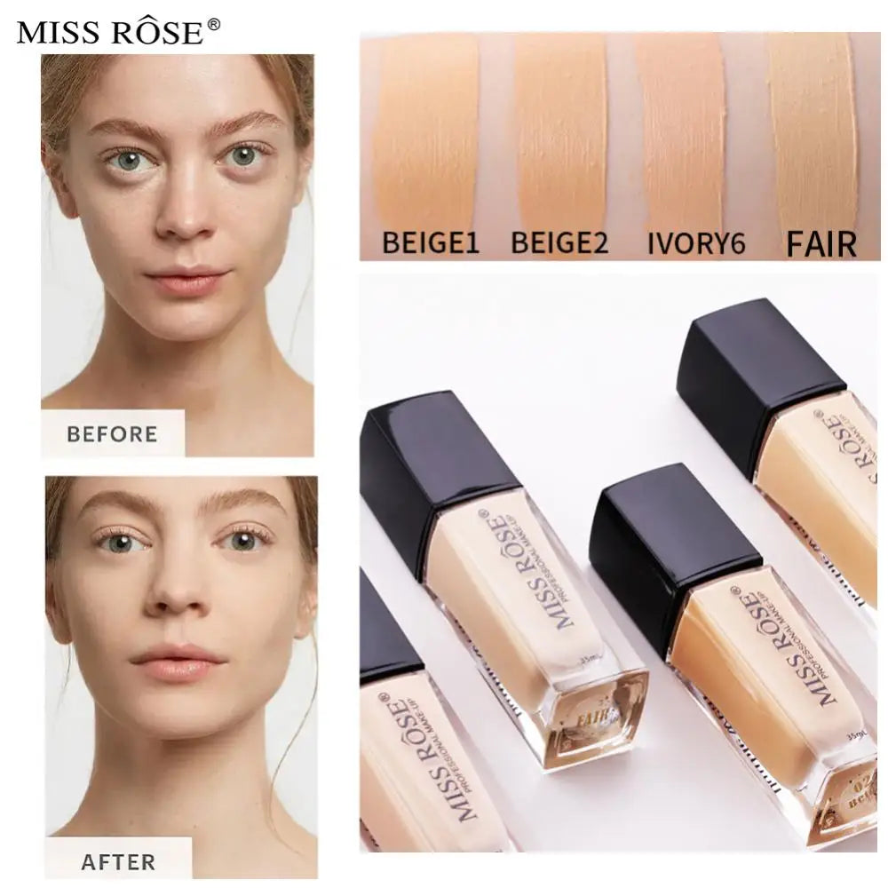 Liquid Foundation Concealer Brightening Long-lasting Makeup Waterproof  Sweat-proof No Take Off Makeup CosmeticLiquid Foundation