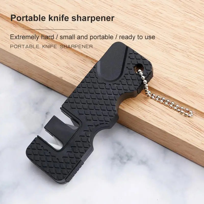 Portable Keychain Knife Sharpener Mini Scissor Knife Sharpening Whetstone Diamond Sharpening Stone Kitchen Tools Accessories