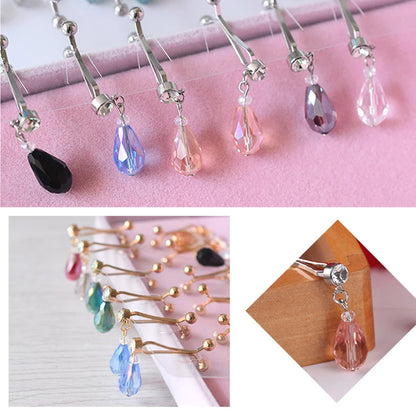 12Pcs/Set Multicolor Rhinestone Muslim Hijab Scarf U Clips Islamic Headscarf Shawl Ethnic Abaya Safey Brooch Pins
